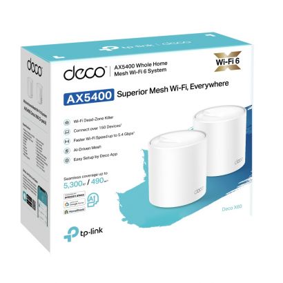 Mesh Wifi 6 System Ax5400 Whole Home   (2-Pack) TP-Link Deco X60(2-pack)
