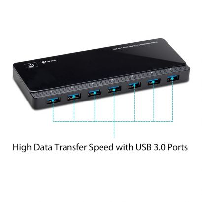 Hub 7 Port Usb 3.0 Me Τροφοδοτικο &Amp; 2 Θύρες Φόρτισης TP-Link UH720