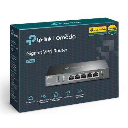 Vpn Router Omada With  5? Gigabit Rj45, 1* Usb 2.0 (Supports Usb Lte Dongle ) TP-Link ER605