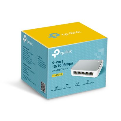 Switch 5 10/100M Rj45 Ports, Desktop Plastic Case TP-Link TL-SF1005D