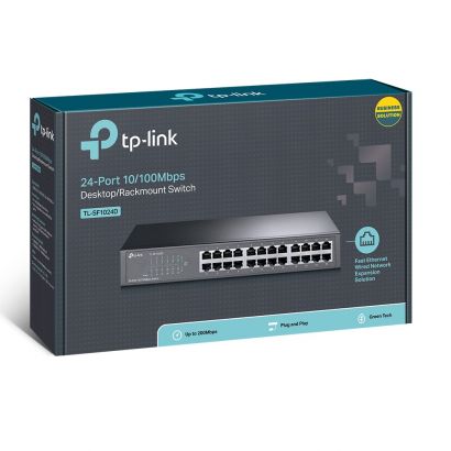 Switch 24 10/100M Rj45 Ports,13-Inch Rack-Mountable Case TP-Link TL-SF1024D