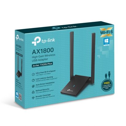 Ασυρματo Usb Wifi6 Ax1800 Dual Antennas High-Gain TP-Link Archer TX20U Plus