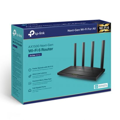 Router Ax1500 Wi-Fi 6 Dual Band 3 Gigabit Ports TP-Link Archer AX12