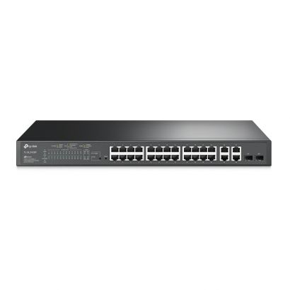 Switch 24-Port 10/100Mbps + 4 Gigabit+2 Sfp  With 24-Port Poe+ 250W  19-Inch Rack-Mountable TP-Link TL-SL2428P