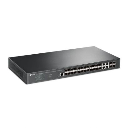 Switch  24-Port Sfp L2+ Managed Switch With 4 10Ge Sfp+ Slots 1U 19-Inch Rack-Mountable  Case TP-Link TL-SG3428XF