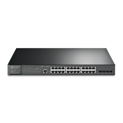 Switch 24-Port Gigabit+ 4*Gigabit Sfp+ L2+ Managed  24-Port Poe+  384 W Poe Power 19-Inch Rack-Mountable TP-Link TL-SG3428MP