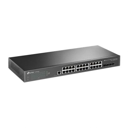 Switch 24-Port Gigabit L2+ Managed Switch With 4 Sfp Slots 1U 19-Inch Rack-Mountable  Case TP-Link TL-SG3428