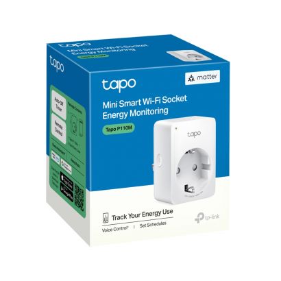 Mini Smart Wi-Fi Socket, Energy Monitoring, Matter Certified TP-Link TAPO P110M