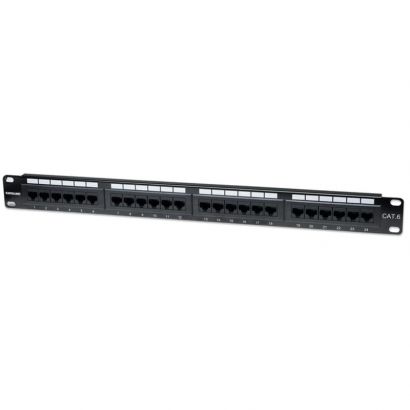 Patchpanel 24 Port Cat6  Utp Μαυρο Manhattan 520959