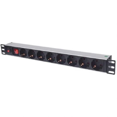 Πολυπριζο 19&Apos; 8Xsch Σε Sch Με Διακοπτη And Overload Prot, 3 M Manhattan 713986
