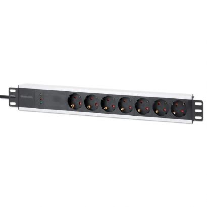 Πολυπριζο 19&Apos; 7Xsch Σε Sch 1,5U 16A With Surge Prot, 3 M Manhattan 714006