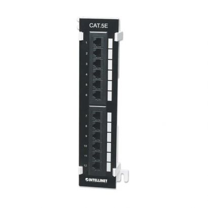 Patchpanel  12 Port Cat5E  Utp Μαυρο Επιτοιχο Manhattan 162470