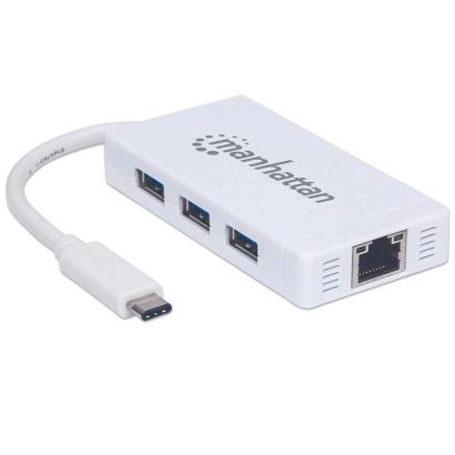 Usb 3.0 Type-C To Gigabit Ethernet Network Adapter &Amp; Hub 3-Port Manhattan 507608