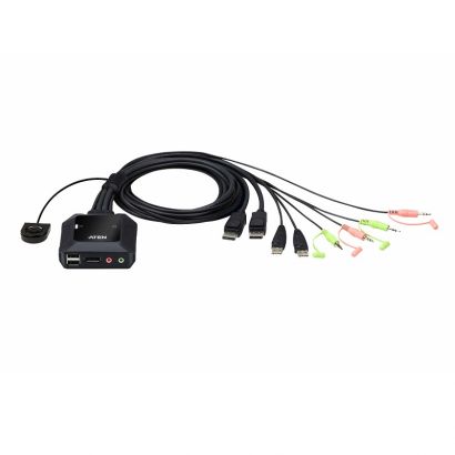 Kvm 2Port Display Port/Usb Με Ηχο Εν+.Καλωδια Aten CS22DP/6894