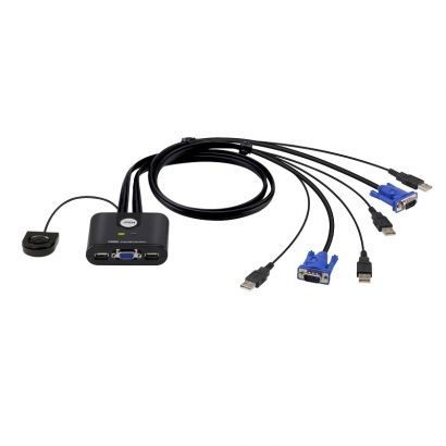 Kvm 2Port Usb Με Ενσωm. Καλωδια Aten CS22U/6305