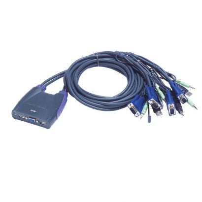Kvm 4Port Usb Με Ηχο Ενσωμ. Καλωδια Aten CS64US/6302