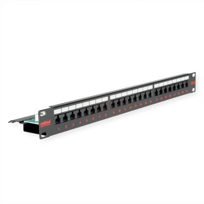 Patchpanel 24 Port Cat6  Utp Μαυρο (Vertical Patch) Roline 26.11.0362-3
