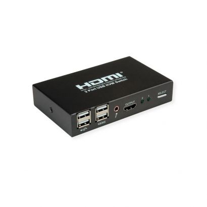 Kvm 2Port Hdmi/Usb Με Ηχο 4K Roline 14.01.3426-5