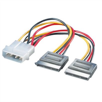 Sata Cable Τροφοδοσιας 2 Συσκευων (Κλεφτης) Molex - 2 Sata Roline 11.03.1050-50