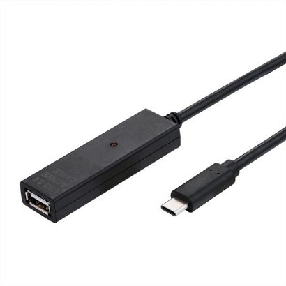 Usb 2.0 Repeater Cable Type-C Male To Usb 2.0 Type-A/F 10M Active Value 12.99.1112-10