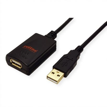 Usb 2.0 Repeater Cable 4.5 M Μαυρο Roline 12.04.1089-10