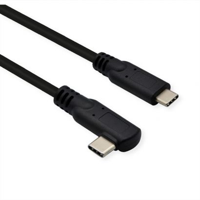 Usb Cable Type-C Male To Usb Type-C Male 1M 2X2 Pd-20V5A(Usb 3.2 Gen2) Angled Roline 11.02.9075-10