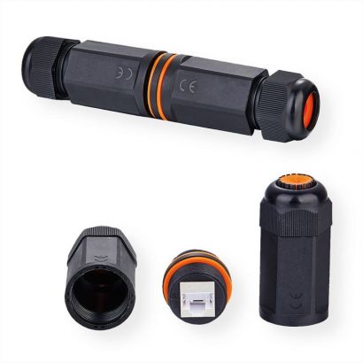 Coupler Stp Cat6A Industrial Waterproof (Orange Ring) Value 21.99.3007-20