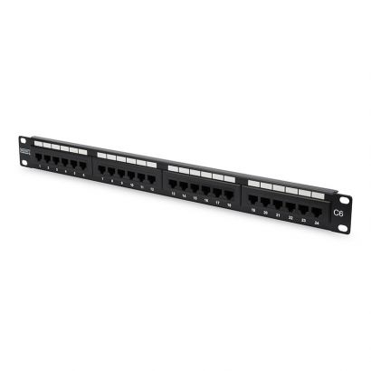 Patchpanel 24 Port Cat6  Utp Μαυρο Digitus DN-91624U