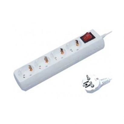 Πολυπριζο 4X  Με Διακόπτη 1,5M Λευκό Oem-T 27109
