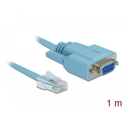 Cable Rs-232 Db9 Female To 1 X Serial Rs-232 Rj45 Male 1 M Delock 63341