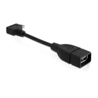 Adapter Usb Micro B Male 90  To Usb A Female Otg 11Cm Delock 83104 - R2800