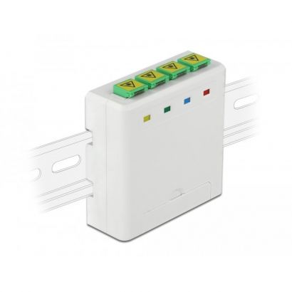 Splice Box  For Din Rail 4 Ports (Lc Duplex Sc Simplex) Delock 85921