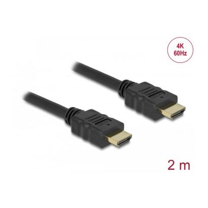 Καλώδιο Hdmi 2M Hi Speed (4096X2160@60Hz - 18Gb/S) Delock 84714