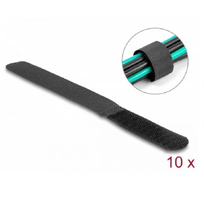 Hook And Loop Cable Ties 180X20Mm (10 Pieces) Delock 19110