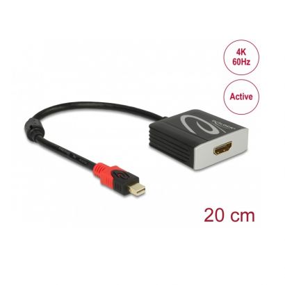 Adapter Mini Display Port M / Hdmi F 4K 60Hz Delock 62735