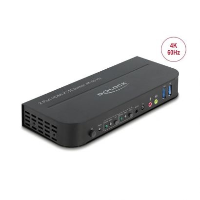Kvm 2Port Hdmi 4K/60 Hz Usb 3.0 And Audio Delock 11481