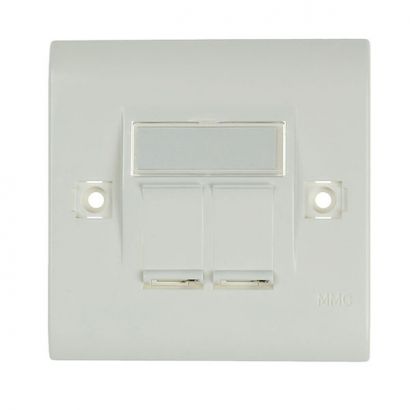 Προσοψη Πριζας 2Χ Χωρις Keystone 86*86 Intronics MM0010