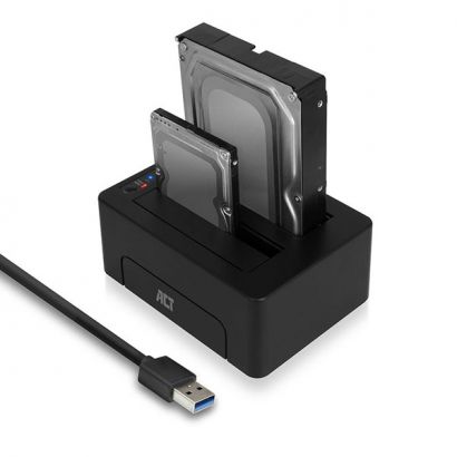 Sata Station 2.5&Quot;+3.5&Quot; Usb 3.2 Gen1 2Xhdd Clone Function Intronics AC1504