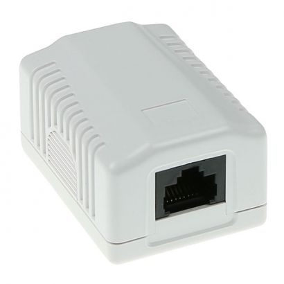 Πριζα Αυτοκολλητη Επιτοιχια 1Χrj45 Utp Cat5E Intronics FA5003