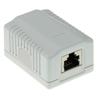 Πριζα Αυτοκολλητη Επιτοιχια 1Χrj45 Stp Cat6A Intronics FA7005