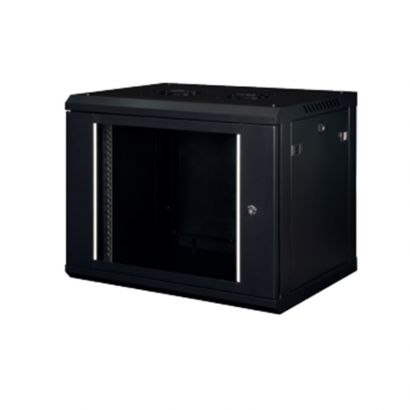Επίτοιχη Καμπίνα Steel 18U Με Βάθος 450Mm Μαυρη Steel STEEL-18U6045-BL-A