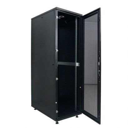 Επιδαπέδια Καμπίνα 32U Με Βάθος 100 Cm, 2 X Διατρητες / Flat Pack Steel STEEL-3260F-BL