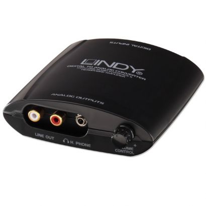 Converter SPDIF Coaxial, Toslinkl to Analogue & Headphone 20376 Lindy