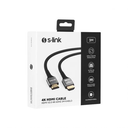 καλώδιο HDMI 3m Gold v2.0 (4096x2160@60Hz) 37595/SLX-HD4K03 S-Link