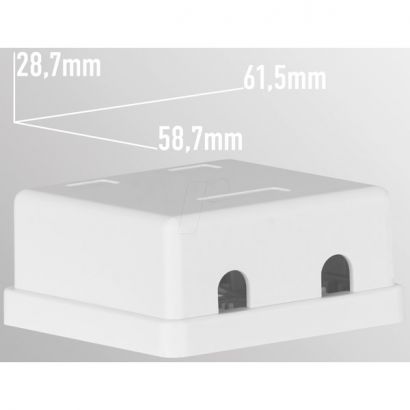 Πριζα Αυτοκολλητη Επιτοιχια 2*RJ45 W/o Keystone EC020400004 EFB