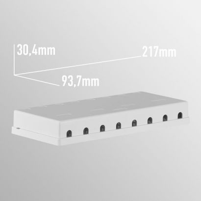 Keystone Surface Mounted Box 8 Port EC020400007 EFB