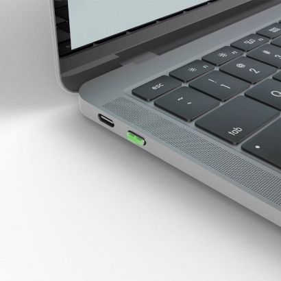 Port Blocker USB Type-C (without key) Pack of 10 Green 40438 Lindy