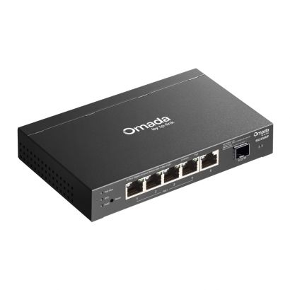 SWITCH 5-Port Gigabit+ 1*Gigabit SFP+ Smart Managed 4Port PoE+ 63W PoE Power Desktop Steel Case SG2206MP TP-Link