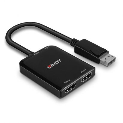 SPLITTER DisplayPort 1.2 TO 2x HDMI 2.0 (MST-Expands or duplicates) 38433 Lindy