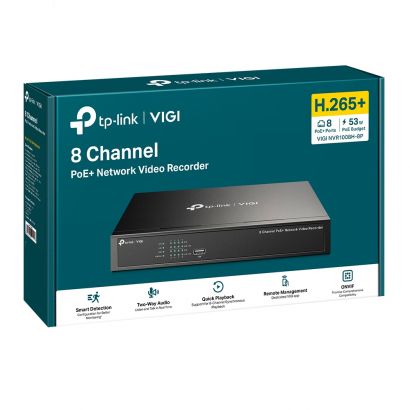 8 Channel PoE+ Network Video Recorder 53W (1*SATA Interfaces) VIGI NVR1008H-8P TP-Link